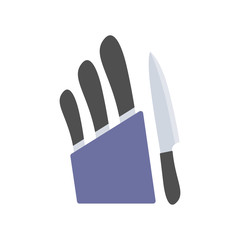 a set of kitchen knives