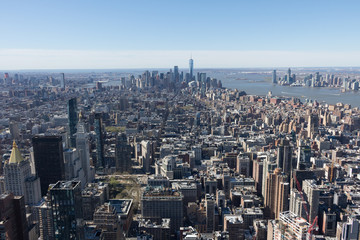 Fototapeta na wymiar Top view of Manhattan buildings, New York.