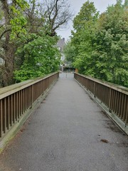 Fototapeta premium wooden bridge in the park