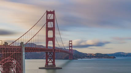 Golden Gate Bridge at dusk