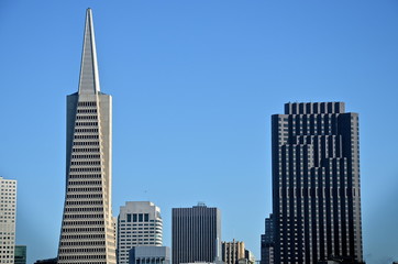Fototapeta na wymiar Downtown San Francisco highrise buildings