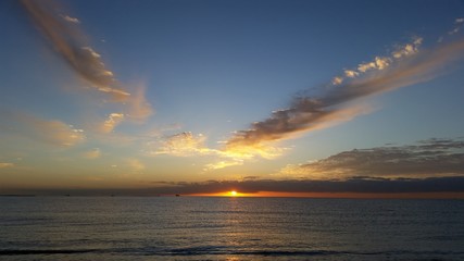 The beautiful sunset natural sea landscape