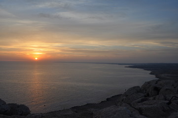 The beautiful sunset natural sea landscape