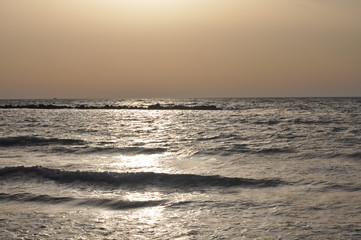 The beautiful sunset natural sea landscape