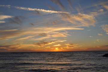 The beautiful sunset natural sea landscape