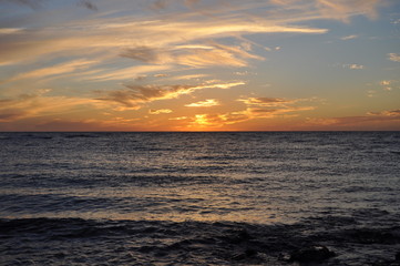 The beautiful sunset natural sea landscape