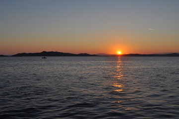 The beautiful sunset natural sea landscape