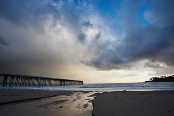 pier during storm