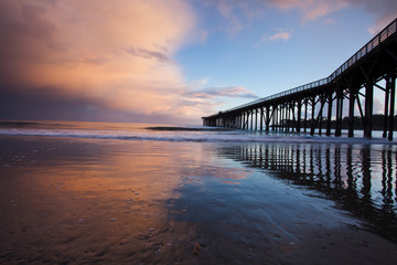 Fototapeta premium pier during storm