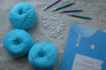 knitting and yarn