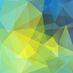 Fototapeta premium Abstract geometric style background. Yellow, green, blue colors. Vector illustration