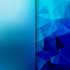 Abstract background consisting of dark blue triangles. Geometric design for business presentations or web template banner flyer. Vector illustration