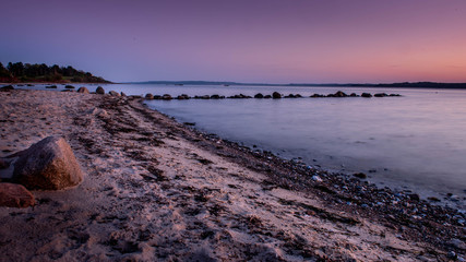 Beach in North Zealand, Denmark during sunset