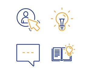 Idea, Blog and User icons simple set