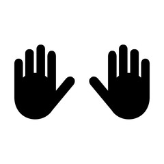 Hand icon vector on white background