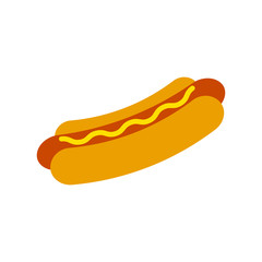 Hotdog vector icon fast food