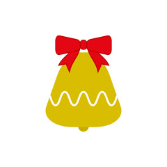 Vector christmas bell isolated on white background