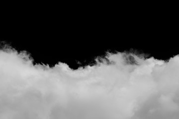 Fototapeta na wymiar Clouds isolated on black background with clipping path.