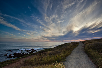 walkway on beach of california