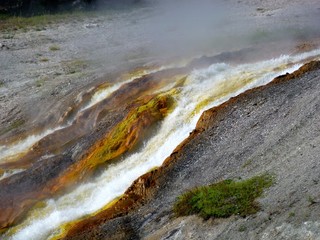 Vulcanic geyser landscapes in Alaska