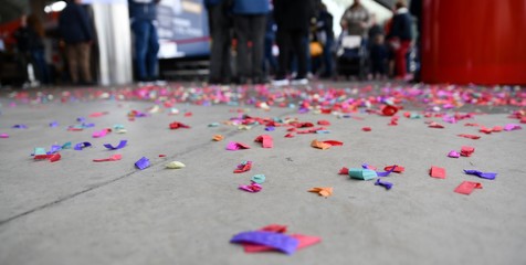 people on holiday view from the ground