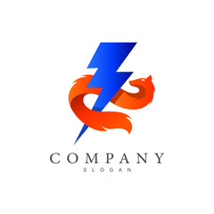 fox logo, lighting and fox , electric icon, thunder symbol