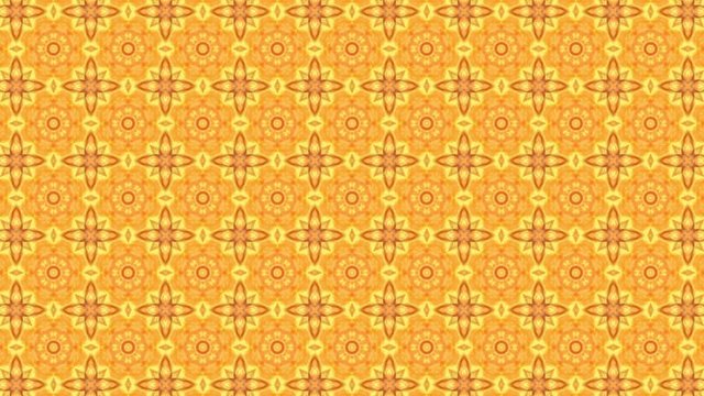 Abstract gold colored kaleidoscope or mandala.
