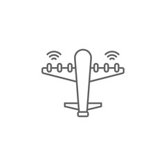 Plane, technology icon. Element of future world icon. Thin line icon for website design and development, app development. Premium icon