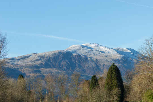 A sprinking of snow on the mountain