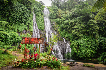 Banyumala twin waterfall in Bali, Indonesia.