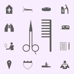 a hairdresser's place icon. signs of pins icons universal set for web and mobile