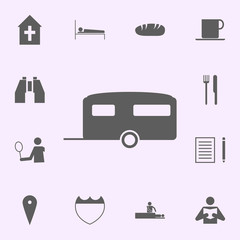 place for trailers icon. signs of pins icons universal set for web and mobile