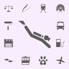 a place for diving icon. signs of pins icons universal set for web and mobile