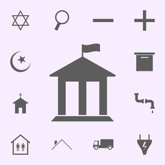 bank building icon. signs of pins icons universal set for web and mobile