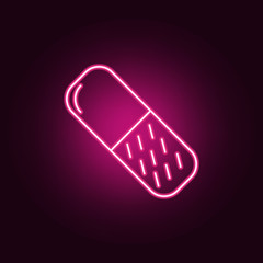 Patch neon icon. Elements of Medecine set. Simple icon for websites, web design, mobile app, info graphics