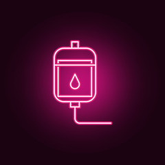 medicine dropper neon icon. Elements of Medecine set. Simple icon for websites, web design, mobile app, info graphics