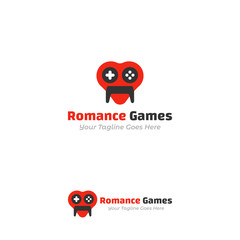 Game logo design, game lovers design concept, love icon, lovely gamer