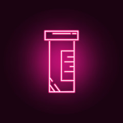 medicine bottle neon icon. Elements of Medecine set. Simple icon for websites, web design, mobile app, info graphics