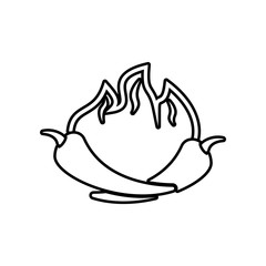hot peppers icon. Element of Mexico for mobile concept and web apps icon. Outline, thin line icon for website design and development, app development
