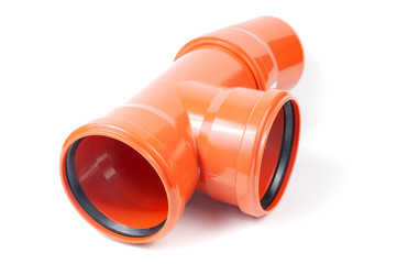 Sewage connectors for installation of pipeline branching in the outdoor sewer system