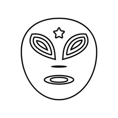 mask the day of the dead icon. Element of Mexico for mobile concept and web apps icon. Outline, thin line icon for website design and development, app development