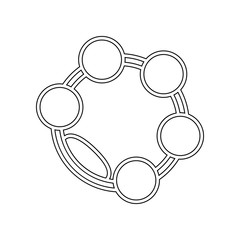 Tambourine icon. Element of music instrument for mobile concept and web apps icon. Outline, thin line icon for website design and development, app development