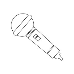 Microphone icon. Element of music instrument for mobile concept and web apps icon. Outline, thin line icon for website design and development, app development