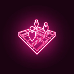 people on 3d map neon icon. Elements of Navigation set. Simple icon for websites, web design, mobile app, info graphics
