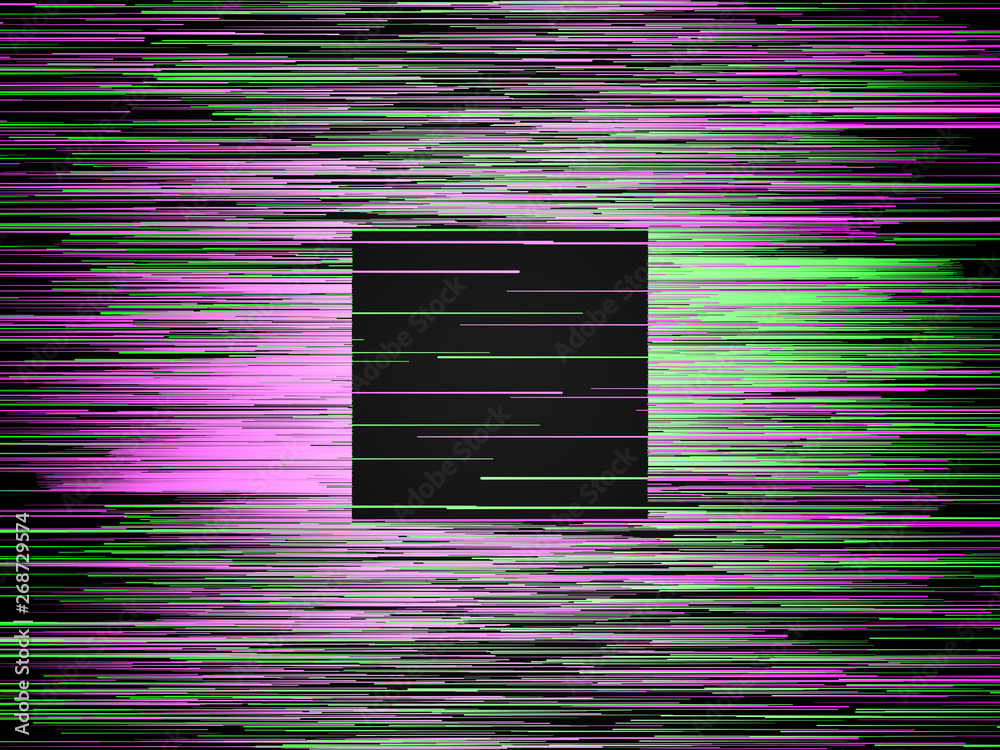 Fototapete digital horizontal pink and green lines abstract background. computer generated geometric pattern. 3
