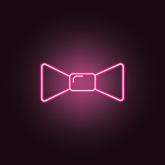 Butterfly tie neon icon. Elements of Party set. Simple icon for websites, web design, mobile app, info graphics