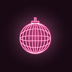 party ball neon icon. Elements of Party set. Simple icon for websites, web design, mobile app, info graphics