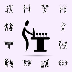 pour a drink icon. Party icons universal set for web and mobile