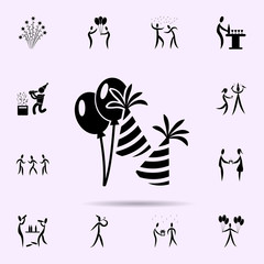 balls and festive caps icon. Party icons universal set for web and mobile