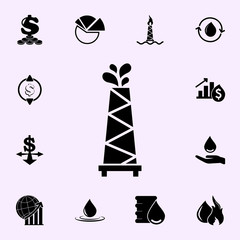Oil rig icon. Profit icons universal set for web and mobile